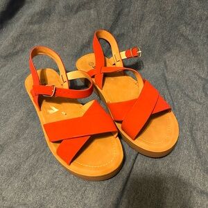Soda brand red women’s sandals